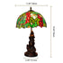 Traditional Tiffany Grape Decor Stained Glass Shade Resin Base 1-Light Table Lamp For Bedroom