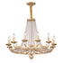 Contemporary Luxury Iron Round Frame Candelabra Crystal Bead 6/8/10/12-Light Chandelier For Living Room