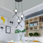 Contemporary Creative Hanging Figurine Iron Resin 1/3 Light Chandelier For Living Room