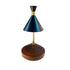 Contemporary Creative Iron Conical Shade Wooden Base 1-Light Melting Wax Table Lamp For Bedroom