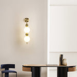 Modern Minimalist Round Ball String Aluminum Plastic LED Wall Sconce Lamp For Bedroom