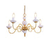 Traditional French Full Copper Frame Candelabra 5-Light Chandelier For Living Room