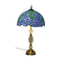 Traditional Tiffany Vintage Baroque Round Stained Glass 2-Light Table Lamp For Bedroom