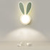 Contemporary Creative Rabbit Round Acrylic LED Wall Sconce Lamp For Bedroom