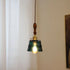 Modern Art Deco Walnut Water-ripple Glass Shade 1-Light Pendant Light For Living Room