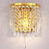 Modern Luxury Half Round Octagonal Beads Stainless Steel Crystal 1-Light Wall Sconce Lamp For Living Room