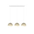 Contemporary Scandinavian Log Glass 1/3 Light Island Light Chandelier For Dining Room