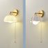 Modern Art Deco Flower Round 1-Light Wall Sconce Lamp For Bedroom