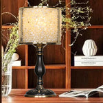 Modern Transitional Crystal Stone Shade Full Copper Base 1-Light Table Lamp For Study