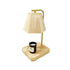 Contemporary Creative Wooden Hexagonal Liftable 1-Light Melting Wax Table Lamp For Bedroom