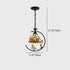 Traditional Tiffany Mediterranean Stained Glass Bird Decoration 1-Light Pendant For Living Room