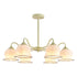 Modern Art Deco Iron Frame PLA Bell Orchid Flower Shade 3/5/6-Light Chandelier For Living Room