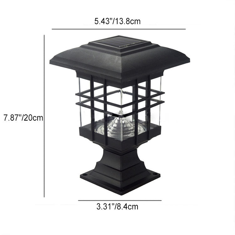 Modern Simplicity Solar Square Pillar LED Outdoor Lawn Landscape For Garden