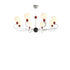 Contemporary Nordic Honeycomb Ball Magic Bean Glass Shade Iron Frame 5/8-Light Chandelier For Living Room