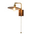 Traditional Vintage Full Copper Amber Glass Square Shade 1-Light Wall Sconce Lamp For Bedroom
