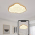 Contemporary Creative Cream Clouds Acrylic Starry Hanging LED Flush Mount Ceiling Light For Bedroom