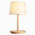 Modern Minimalist Cone Fabric Wood Base 1-Light Table Lamp For Study