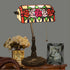 Traditional Tiffany Rectangle Rose Zinc Alloy Stained Glass 1-Light Table Lamp For Living Room