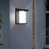 Contemporary Industrial Solar Waterproof Cylinder Shade LED Human Sensor Wall Sconce Lamp For Outdoor Patio