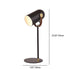 Contemporary Nordic Iron Cylinder Shade Leather 1-Light Table Lamp For Bedroom