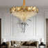 Modern Luxury Stainless Steel Titanium Frame Crystal Beaded 11/15-Light Chandelier For Living Room