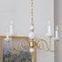 Traditional French Full Copper Frame Candelabra 5-Light Chandelier For Living Room