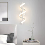 Modern Minimalist Spiral Hardware Aluminum Silicone LED Wall Sconce Lamp For Living Room