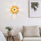 Modern Minimalist Round Square Clover Copper Glass 1-Light Wall Sconce Lamp For Bedroom