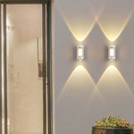 Contemporary Simplicity Aluminum Up And Down Luminous LED Waterproof Wall Sconce Lamp For Outdoor Patio