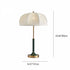 Contemporary Retro Dome Hardware Fabric 1-Light Table Lamp For Bedroom