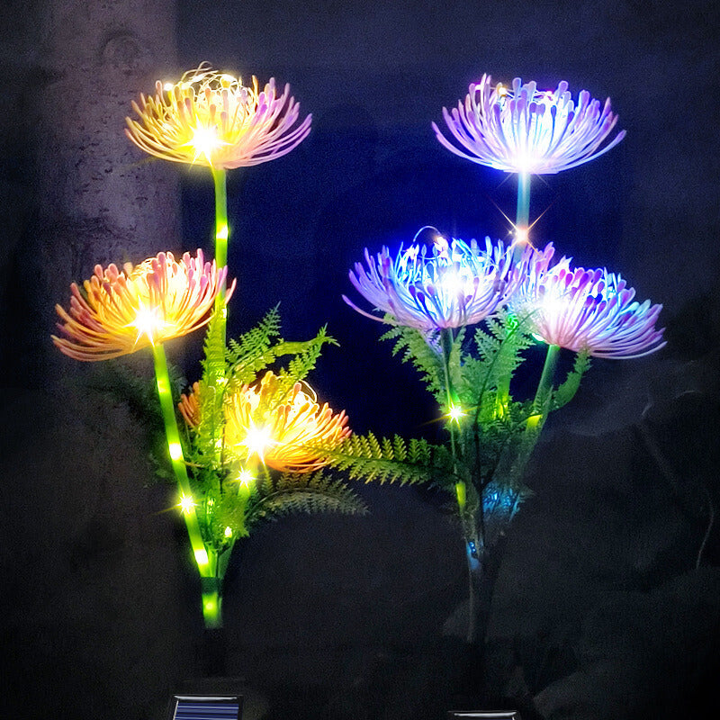 Contemporary Creative Imitation Sunflower LED Solar Lawn Insert Light For Outdoor Patio