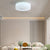 Contemporary Simplicity Cylindrical Engraved Glass LED Flush Mount Ceiling Light For Living Room