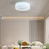 Contemporary Simplicity Cylindrical Engraved Glass LED Flush Mount Ceiling Light For Living Room