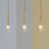 Contemporary Luxury Full Copper Water-ripple Glass Shade 1-Light Pendant Light For Living Room