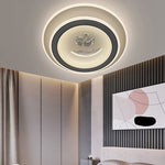 Contemporary Creative Diamond Mandarin Ducks Design Acrylic Round Shade LED Flush Mount Ceiling Light For Bedroom