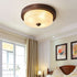 Contemporary Simplicity Frosted Glass Round 3-Light Flush Mount Ceiling Light For Bedroom