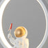 Contemporary Creative Resin Cartoon Astronaut Planet Iron Ring LED Kids Table Lamp For Bedroom