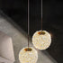 Contemporary Luxury Crystal Lychee Shade Hardware 1-Light Pendant Light For Living Room