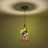 Traditional Tiffany Stained Glass Dragonfly Cylinder 1-Light Pendant Light For Living Room