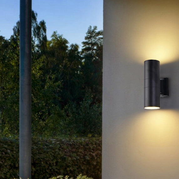 Contemporary Industrial Aluminum Up And Down Luminous LED Waterproof Wall Sconce Lamp For Outdoor Patio