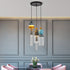 Contemporary Creative Irregular Graphic Glass Rod Hardware Aluminum LED Chandelier For Living Room