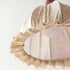 Contemporary Retro Hemispherical Lace Solid Wood Fabric 1-Light Pendant Light For Bedroom