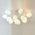 Modern Art Deco Tulip Flower Design 3/7/11/13 Light Semi-Flush Mount Ceiling Light For Living Room
