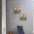 Contemporary Scandinavian Square Iron Cement Plaster 2-Light Wall Sconce Lamp For Living Room