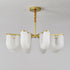 Modern Mid-Century Pipe Geometric Iron PE LED Chandelier For Living Room