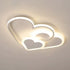 Contemporary Scandinavian Heart Shape Acrylic Hardware LED Flush Mount Ceiling Light For Bedroom