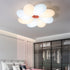 Contemporary Creative Cream Acrylic Petal Shape LED Flush Mount Ceiling Light For Bedroom