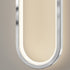 Modern Minimalist Long Oval Hardware Aluminum LED Wall Sconce Lamp For Living Room