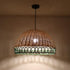 Traditional Japanese Rattan Weaving Round 1-Light Pendant Light For Living Room