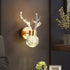 Contemporary Creative Acrylic Antler Bubble Crystal Ball LED Wall Sconce Lamp For Living Room